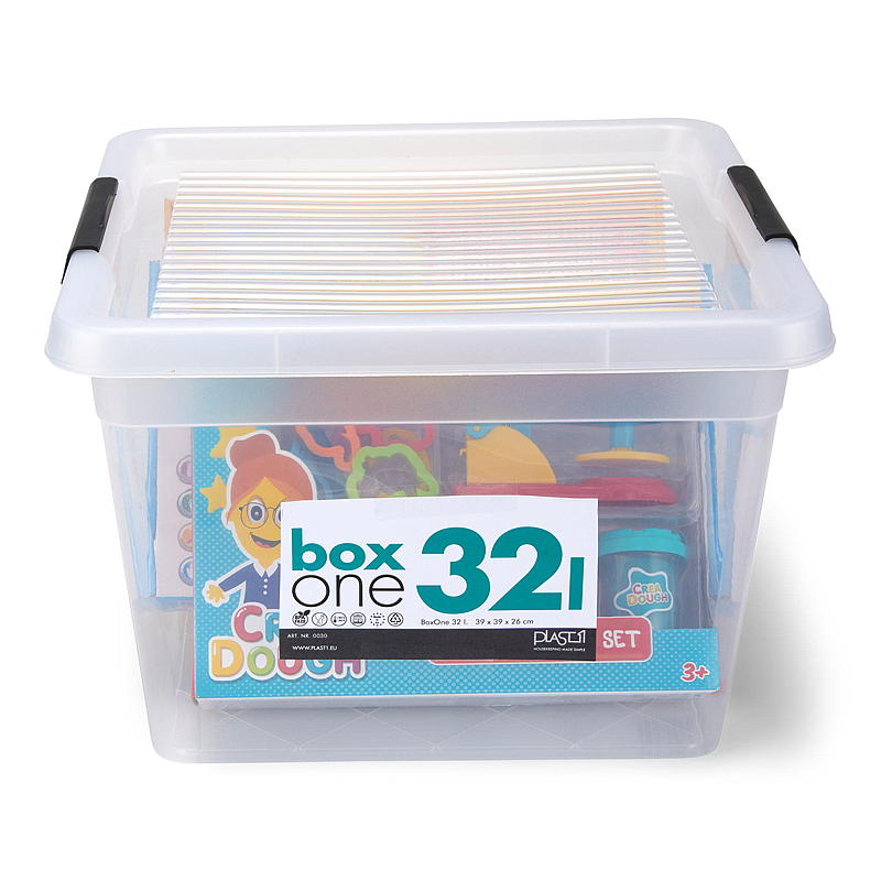 Caja de almacenamiento de 32 litros, 39x39x27 cm.