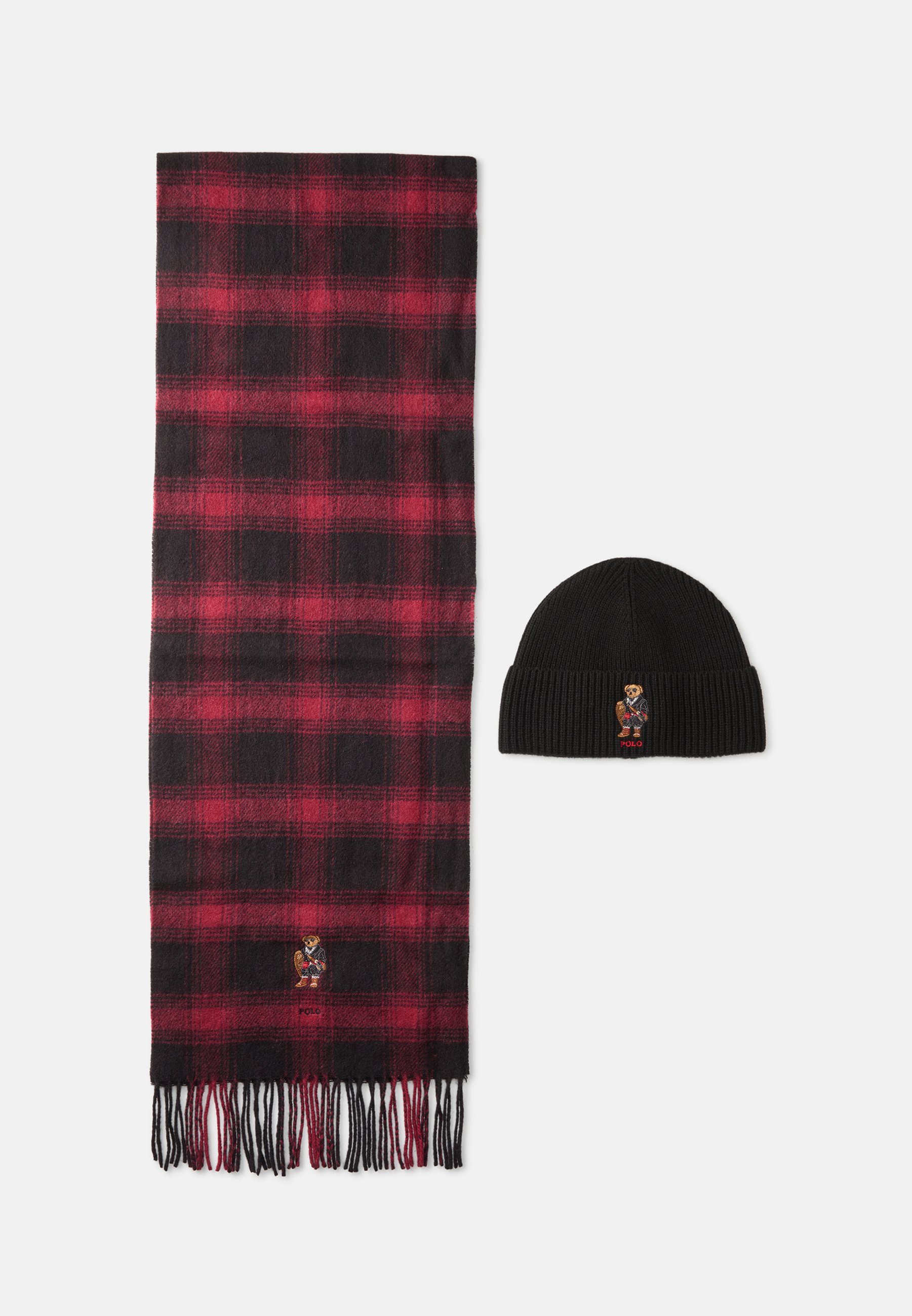 Set unisex Polo Ralph Lauren BOX - Sciarpa - nero/rosso