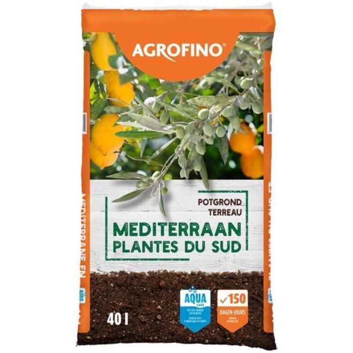Agrofino Mediterrane Pflanzenerde, 150 Tage Nährstoffversorgung, 40 l