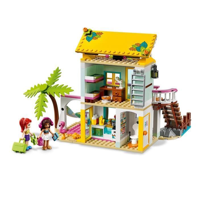 LEGO®  Friends 41428 La Maison sur la Plage avec Mini Poupées et 2 Animaux, Jeu de Construction pour Enfant de 6 ans et +