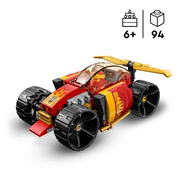LEGO® NINJAGO 71780 La Voiture de Course Ninja de Kai – Évolution, Jouet Voiture, 2-en-1