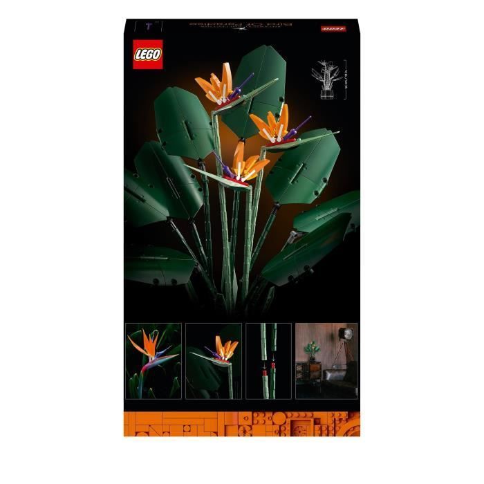 LEGO® Icons 10289 L’Oiseau de Paradis, Fleurs Décoratives, Maquette Botanical Collection, Construction Plantes, pour Adultes