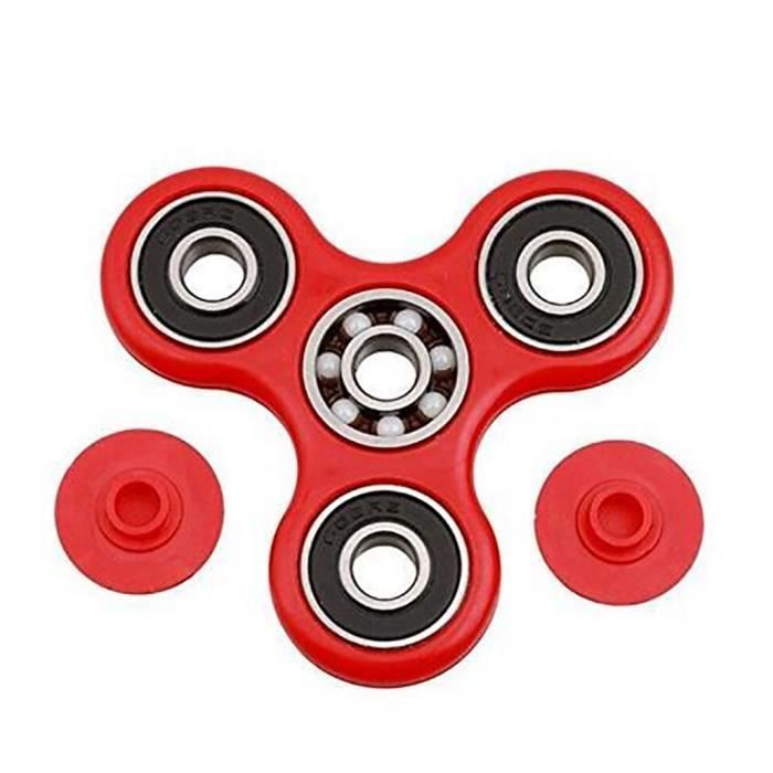 SSStancy Tri Fidget Hand Spinner Toy Stress Reducer High Speed Ceramic Bearing Fidget Toy (Rouge)