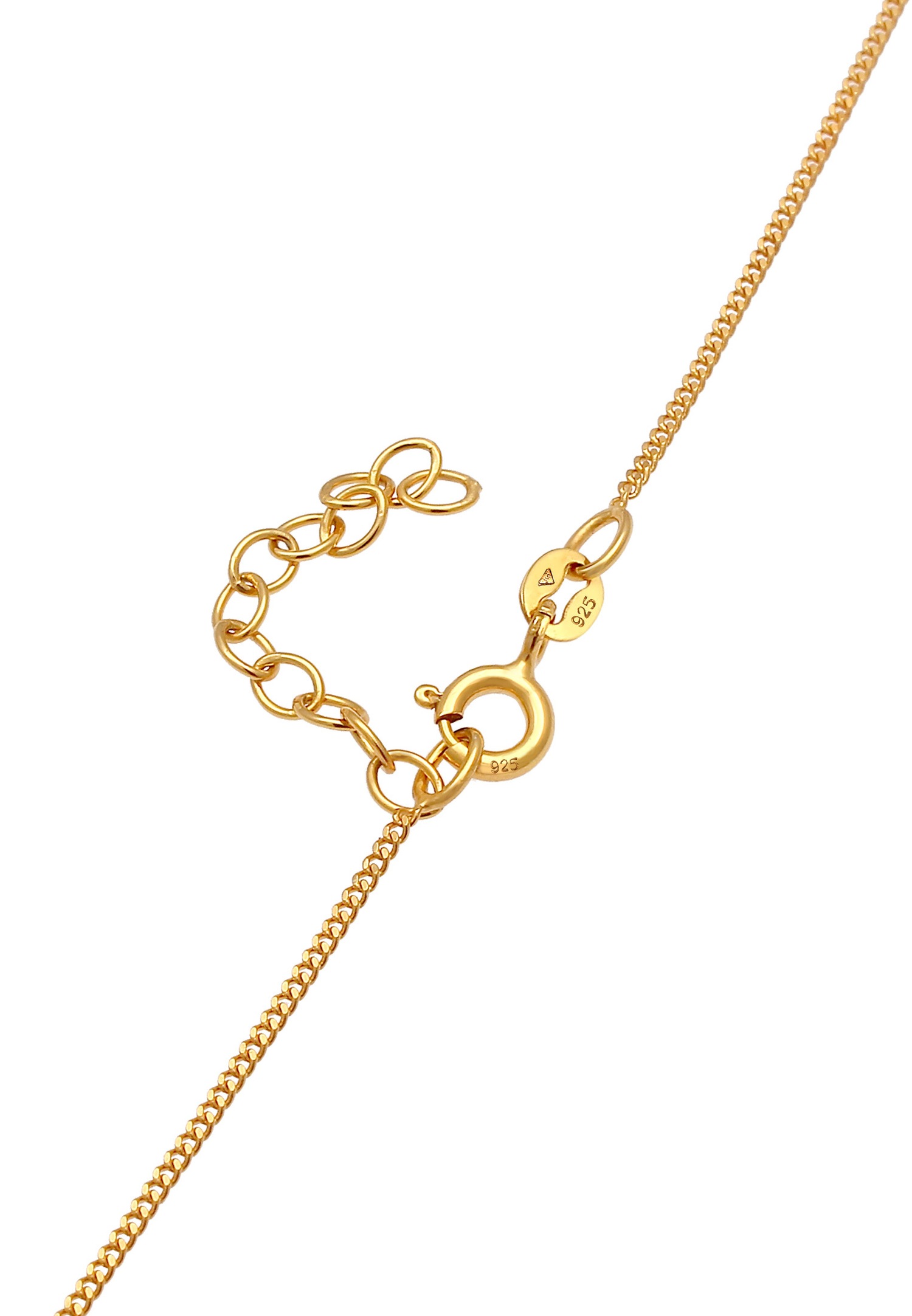 Elli Pendentif coeur pour femme Love Bond Red avec cristaux en argent sterling plaqué or 925