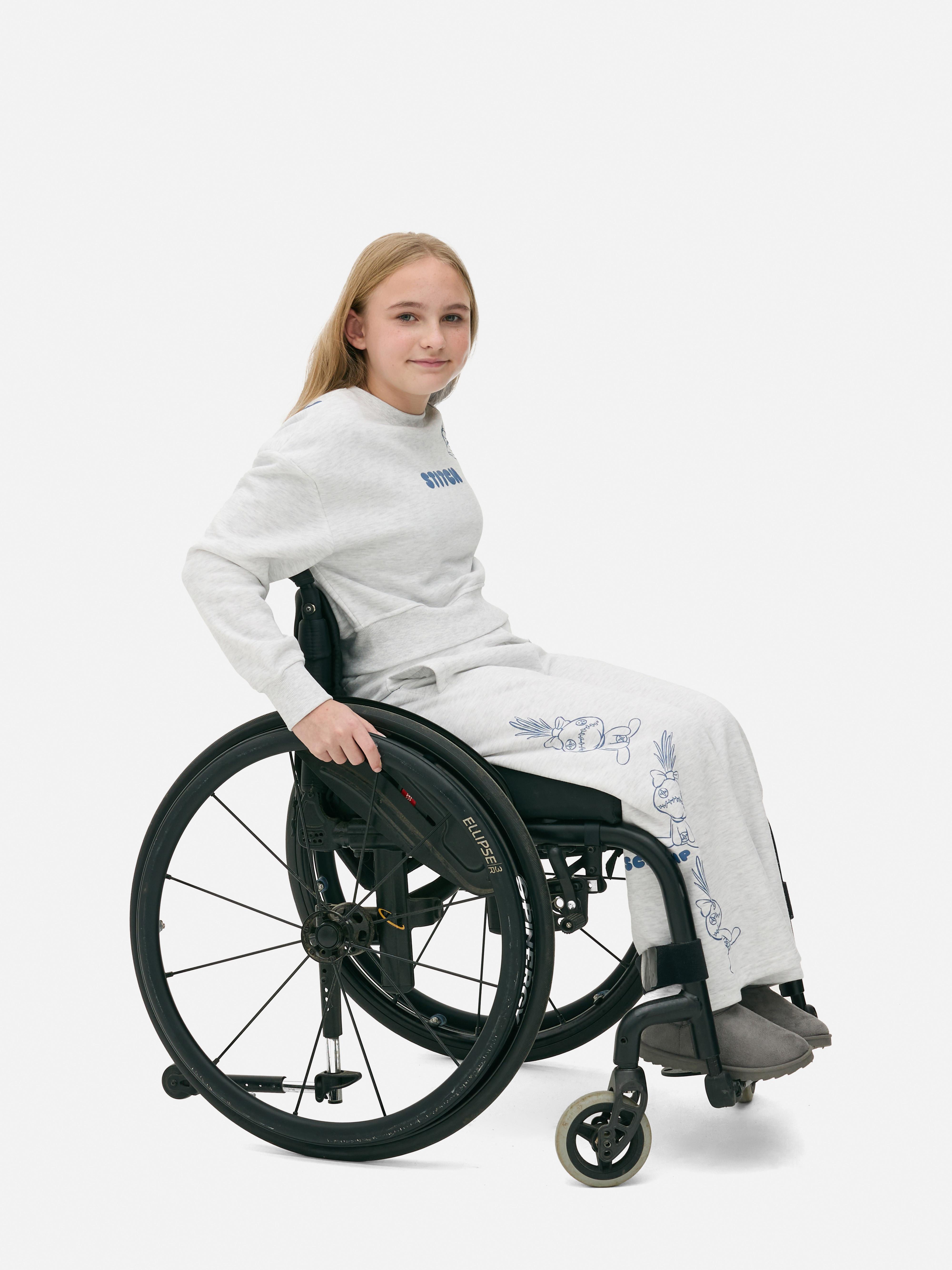 Pantaloni de trening cu croială largă Disney Stitch Pantaloni de trening cu croială largă Stitch, talie cu șnur și buzunare