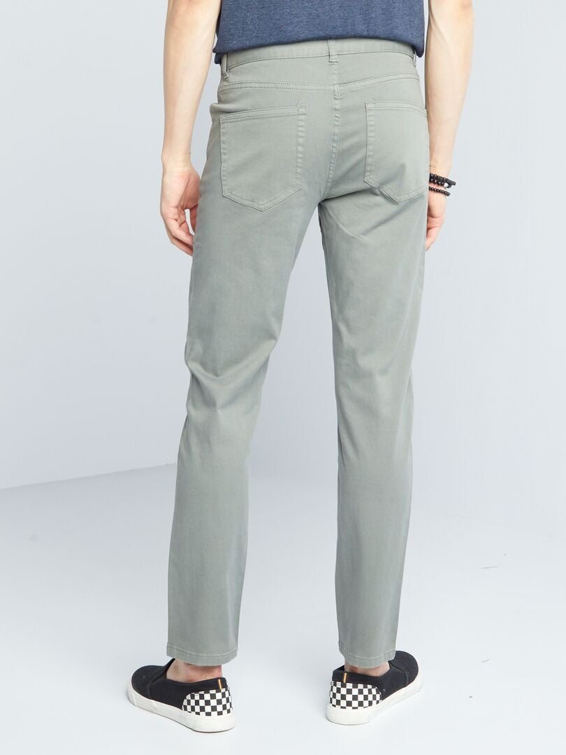 Calça jeans slim de 5 bolsos - L32 - VERDE