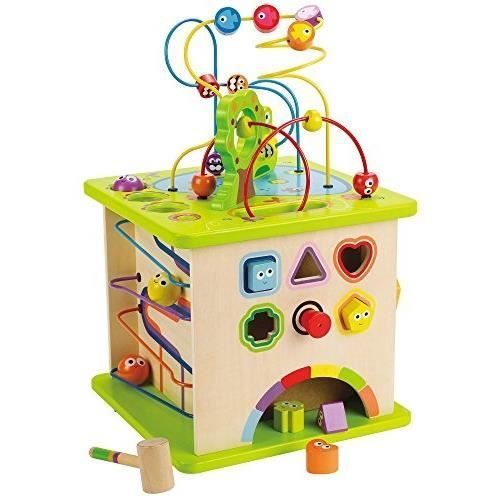 Vauvan aktiviteettikuutio - HAPE - E1810 - Puinen - Monivärinen - 15 x 15 x 15 cm