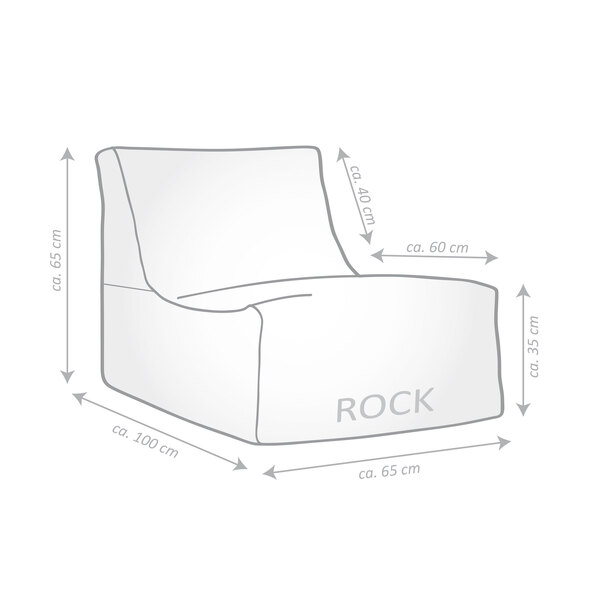 Puf de interior Shara Rock, salvie
