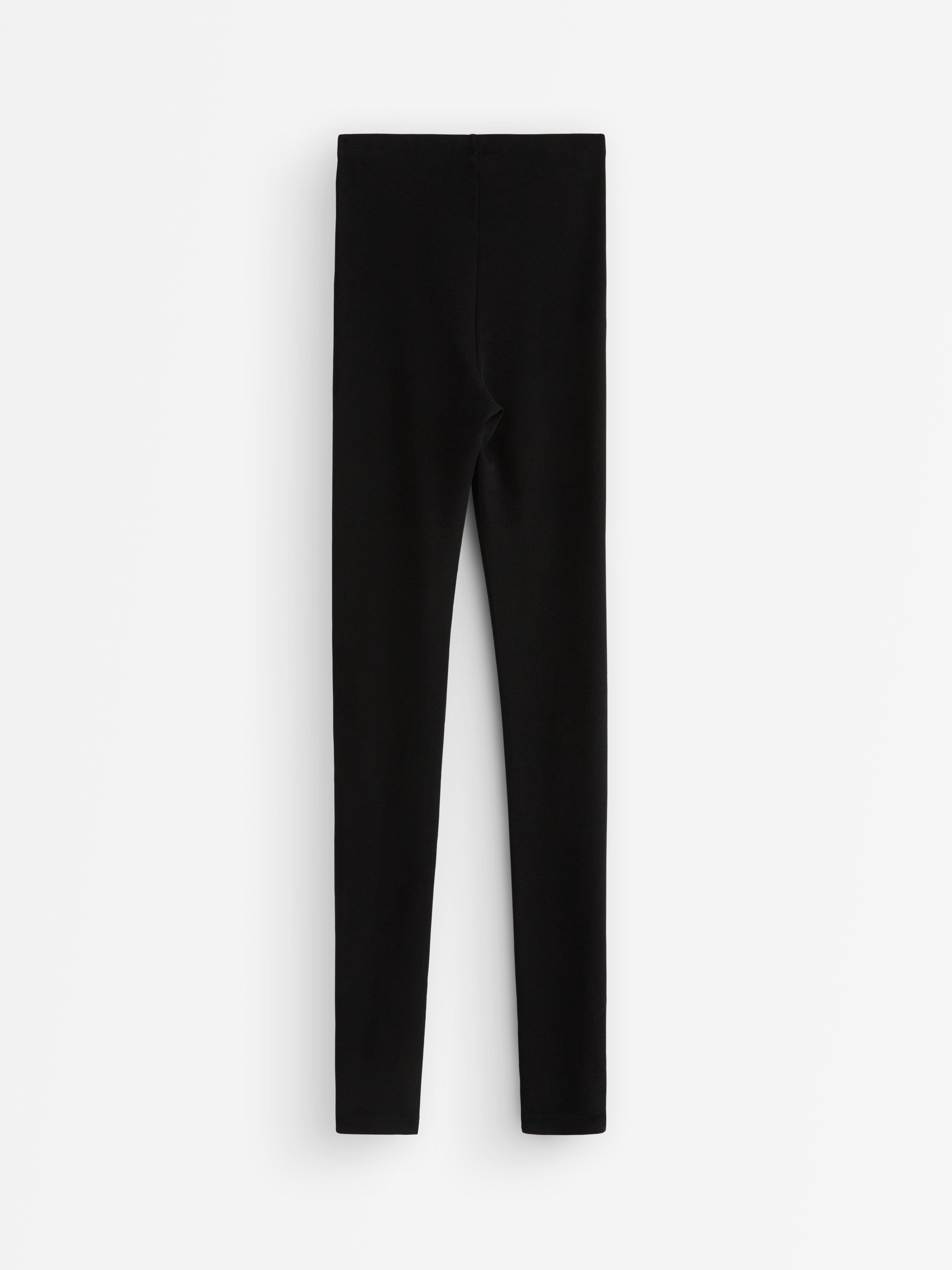 Leggings en laine mérinos noirs