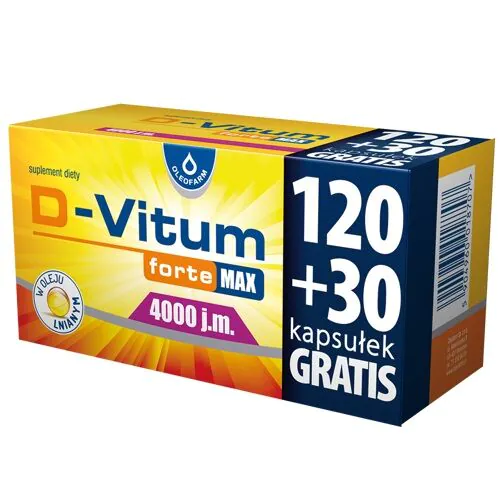 D-Vitum Forte Max 4000 j.m., Suplement diety z witaminą D, Kapsułki