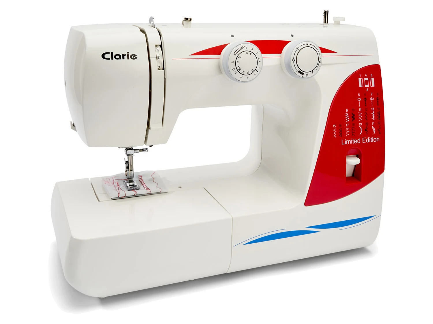 SALCO free-arm sewing machine with 26 stitch programs