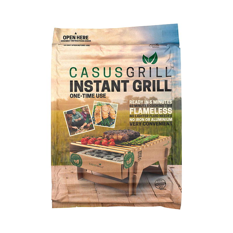 Engångsgrill 100 % biologiskt nedbrytbar