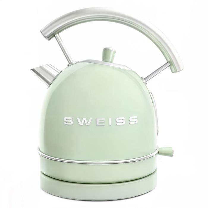 Vintage Vattenkokare - SWEISS - KTL7 - 2200 W - 1,8 L - 360° Vridbar Bas - Grön