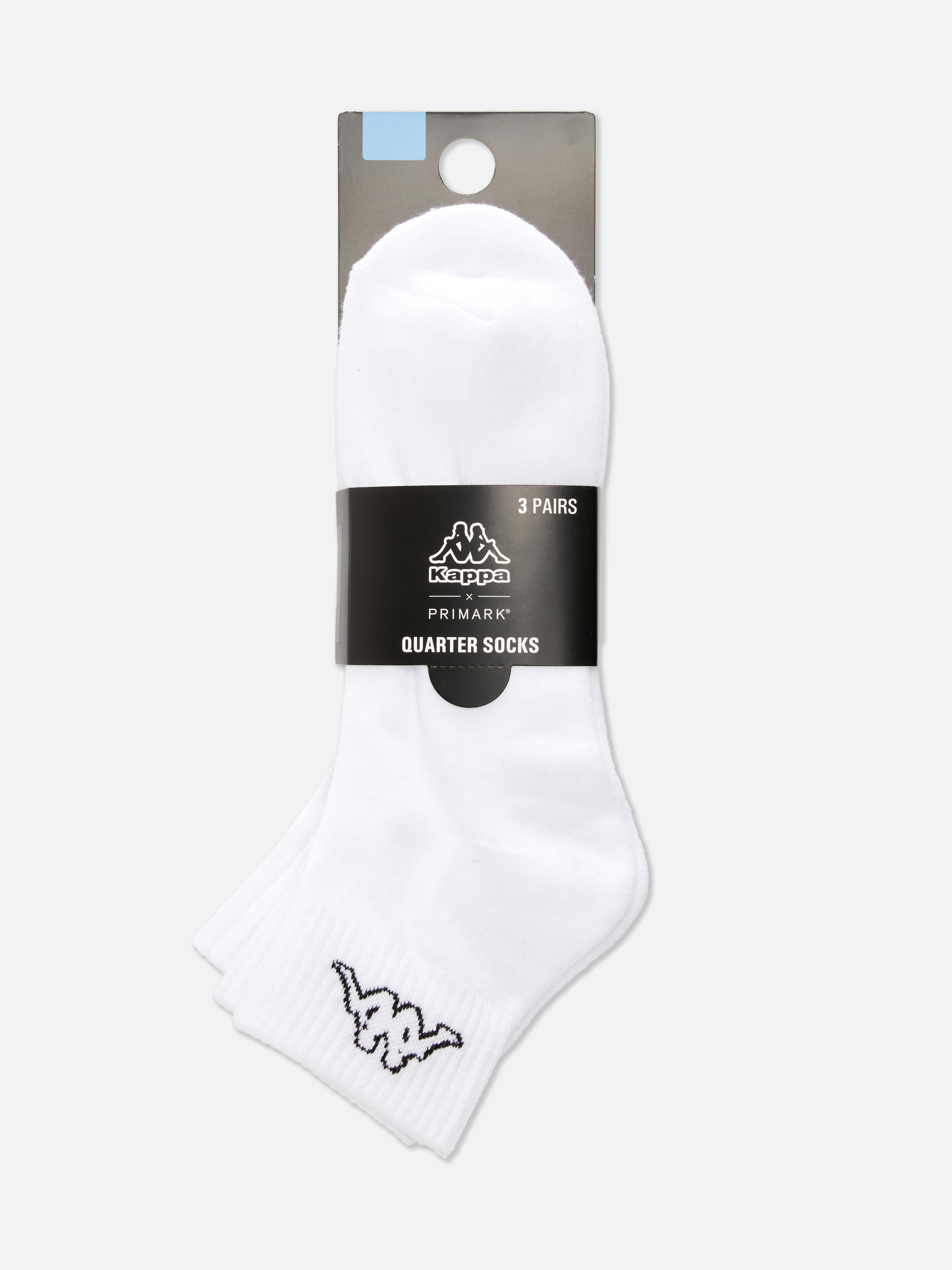 Kappa x Primark rövid zokni, 3 pár Három pár háromnegyedes zokni bordázott mandzsettával, Kappa logóval