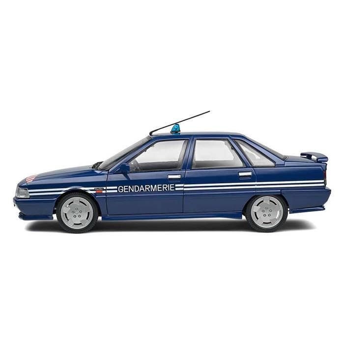 Miniature Collectible Car - SOLIDO - RENAULT 21 Turbo Gendarmerie BRI - 1992 - Blue - 1/18