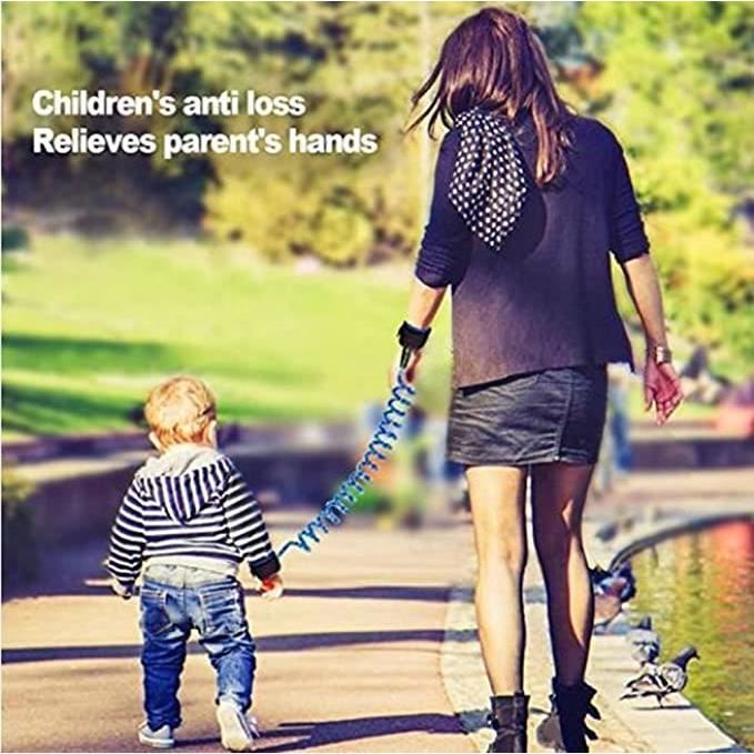 Harnais de Sécurité Pour Enfant Anti Perdu Laisse Enfant Strap Poignet Laisse Ceinture de Sécurité Pour Enfant - 2pcs