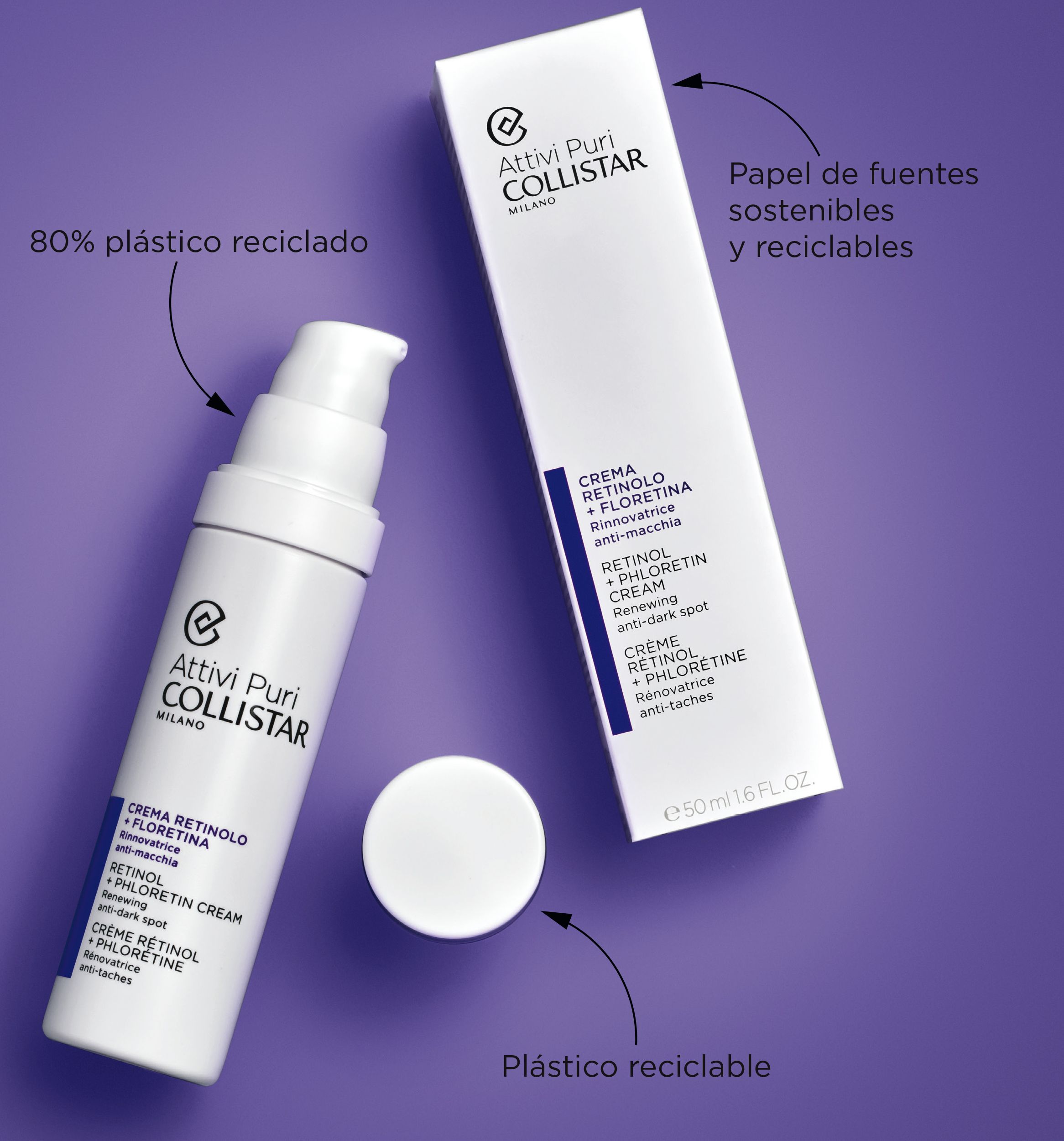 Attivi Puri Retinol Floretine krém proti tmavým škvrnám Luxusný krém proti vráskam a starnutiu
