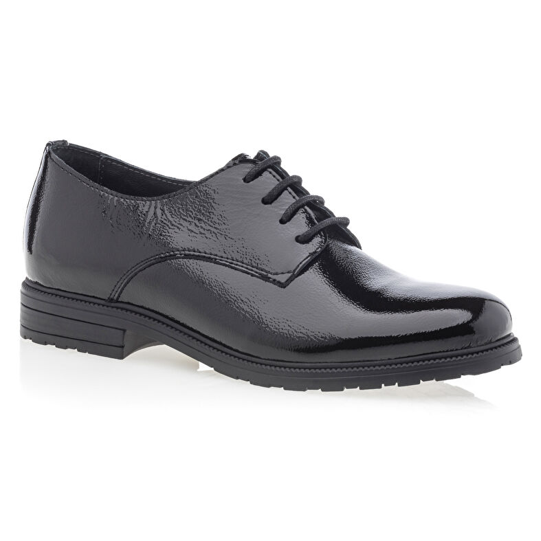 Schwarze Schnürschuhe für Damen / Derby-Schuhe