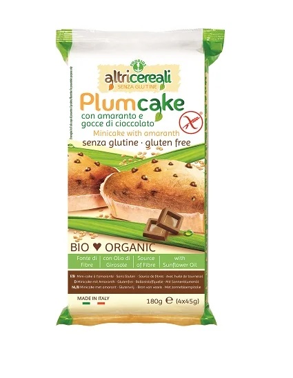 PROBIOS AltriCereali Pruimencake met amarant en biologische chocoladestukjes, glutenvrij, 180 g