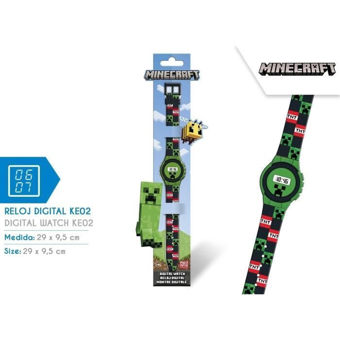 Children's watch - Minecraft - Digital quartz - Plastic strap - 3 cm dial - Unisex