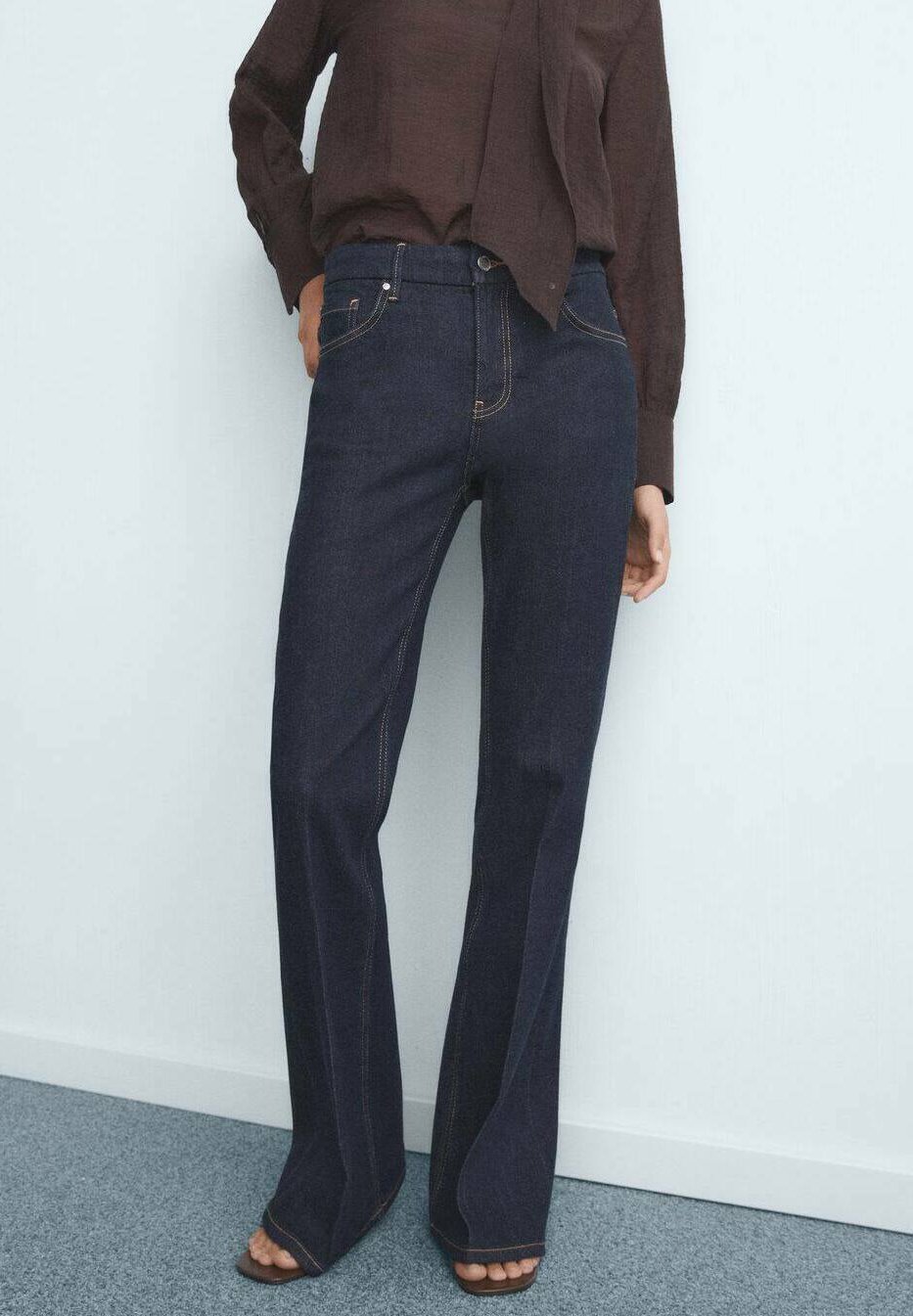 Džíny Mango Bootcut - open blue