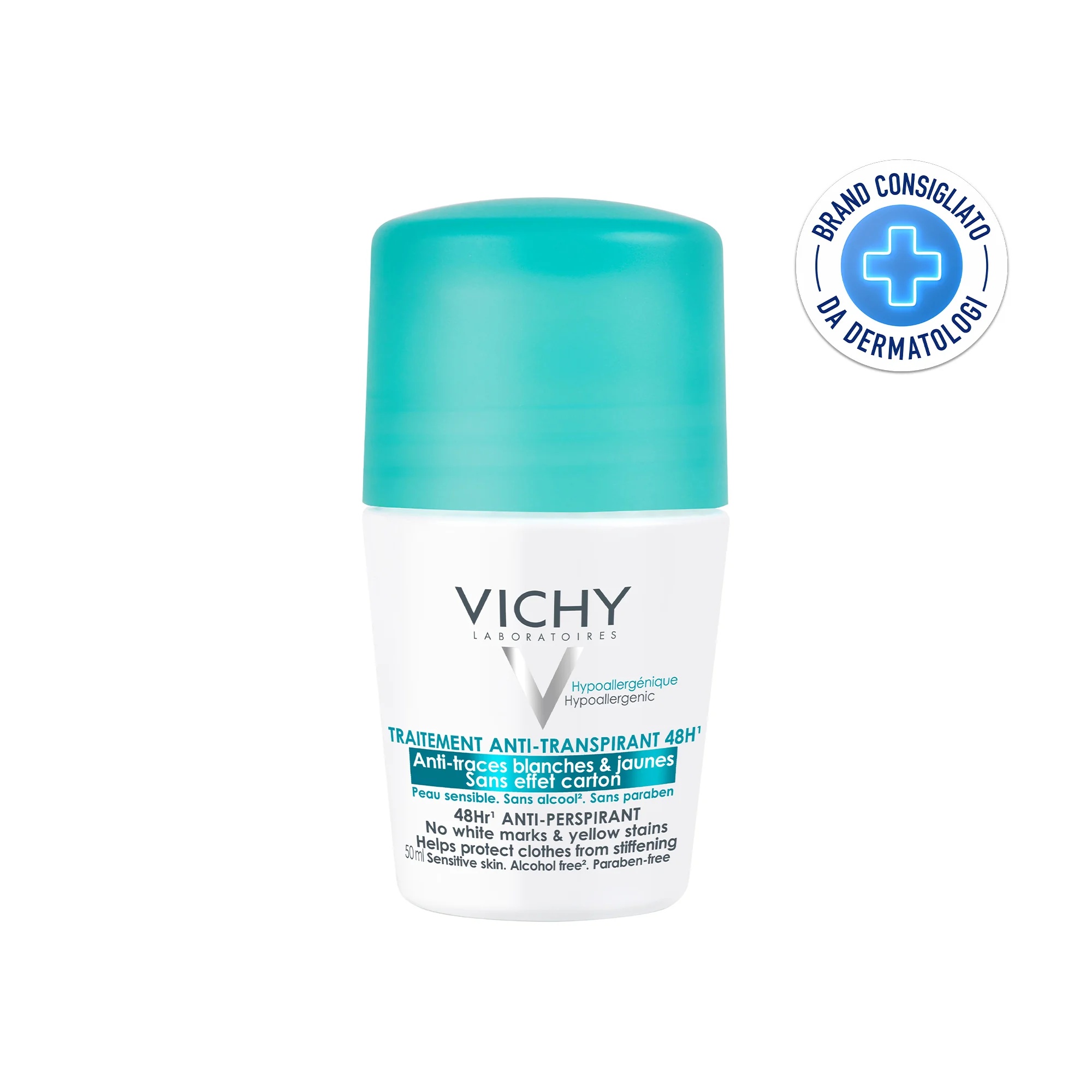 VICHY Vichy Antitranspirant-Deodorant 50 ml gegen weiße und gelbe Flecken