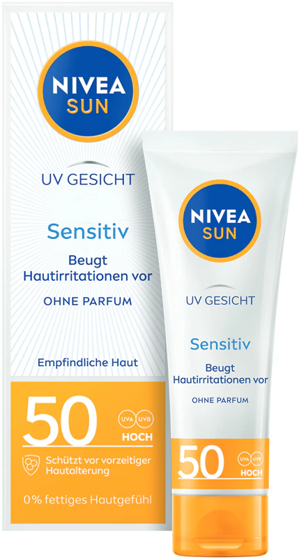 NIVEA SUN Sensitive beschermende gezichtscrème voor de gevoelige huid