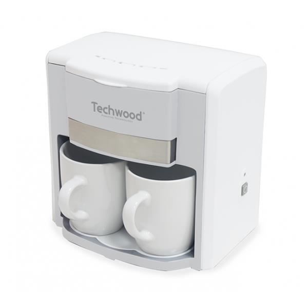 Cafetera eléctrica TECHWOOD - Duo - 2 tazas - Filtro permanente - 500 W
