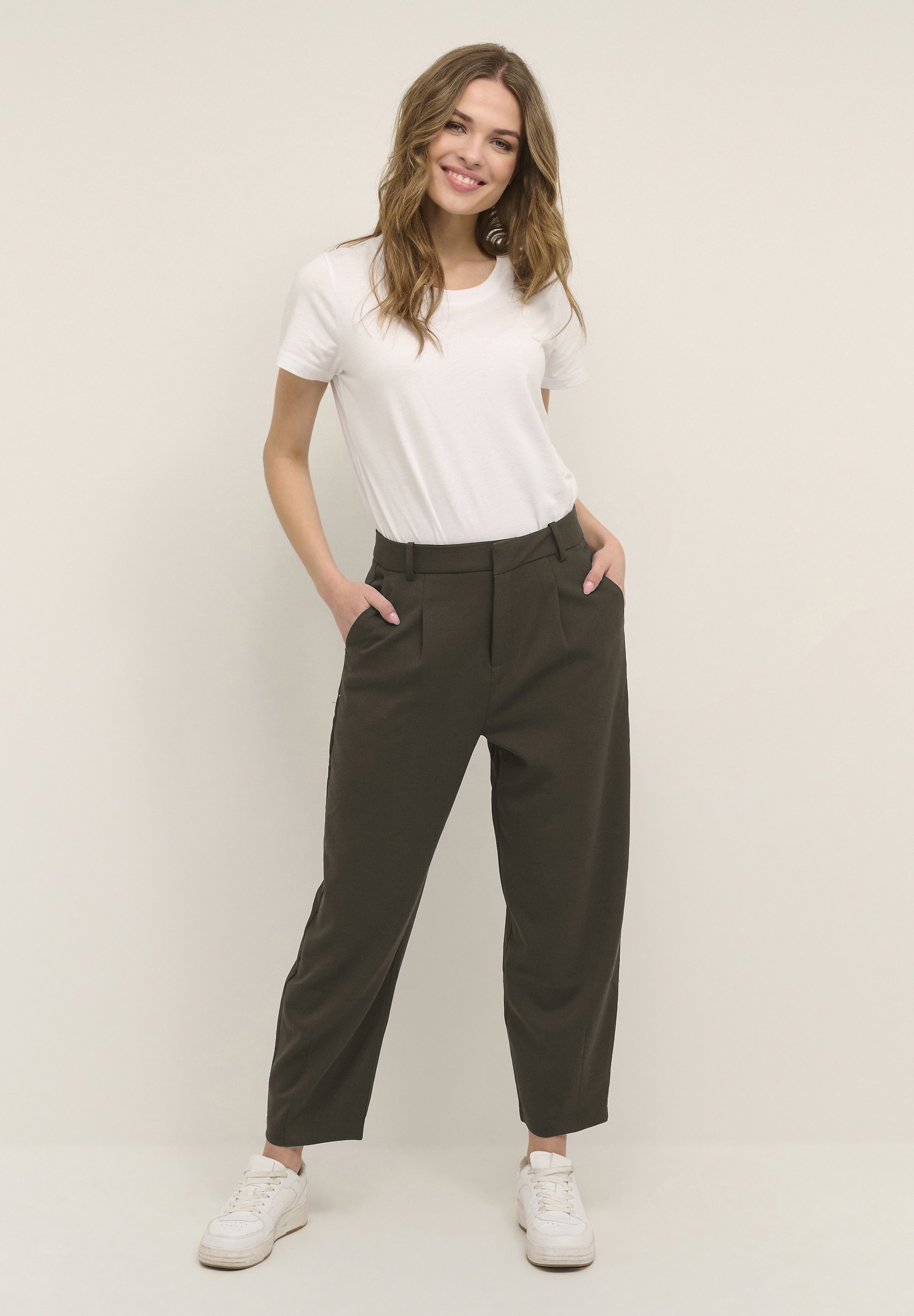 Kaffe MERLE SUITING - Broek - bosnacht