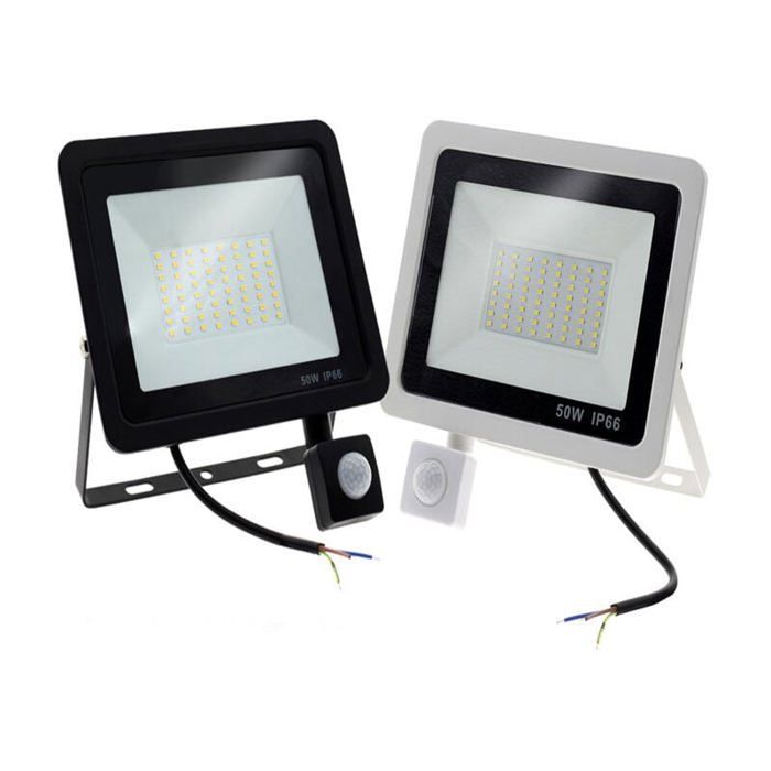 50W Projecteur LED Exterieur Detecteur de Mouvement,5000LM Super Lumineux Projecteur LED Exterieur,6500K Blanc froid Spot LED,IP66