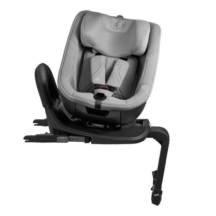 Seggiolino auto Kinderkraft I-GUARD PRO i-Size 61-105 cm girevole a 360°, supporto ISOFIX, piedino H-GUARD SPS+ AIR FLOW grigio