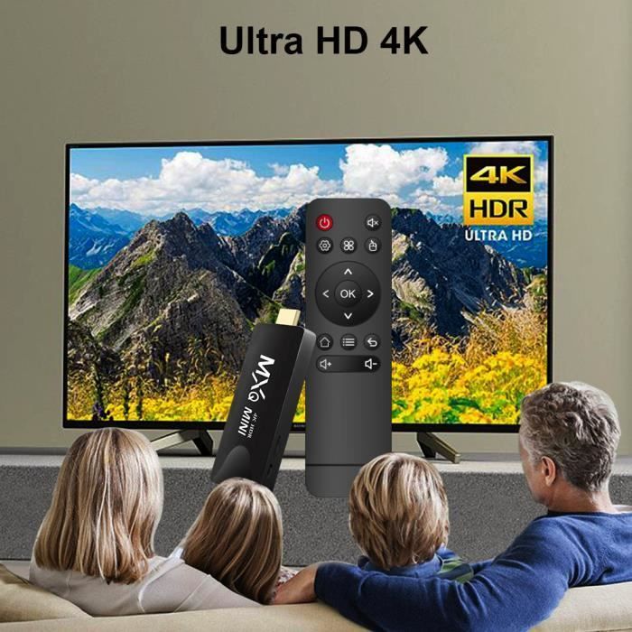 Android 10 TV-boksi MXQ MINI TV-tikku - 4K HD - musta