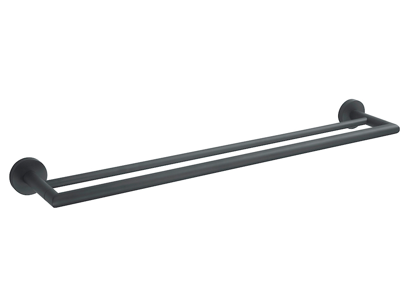 Reling na ręczniki 60 cm podwójny czarny mat Stella Classic
