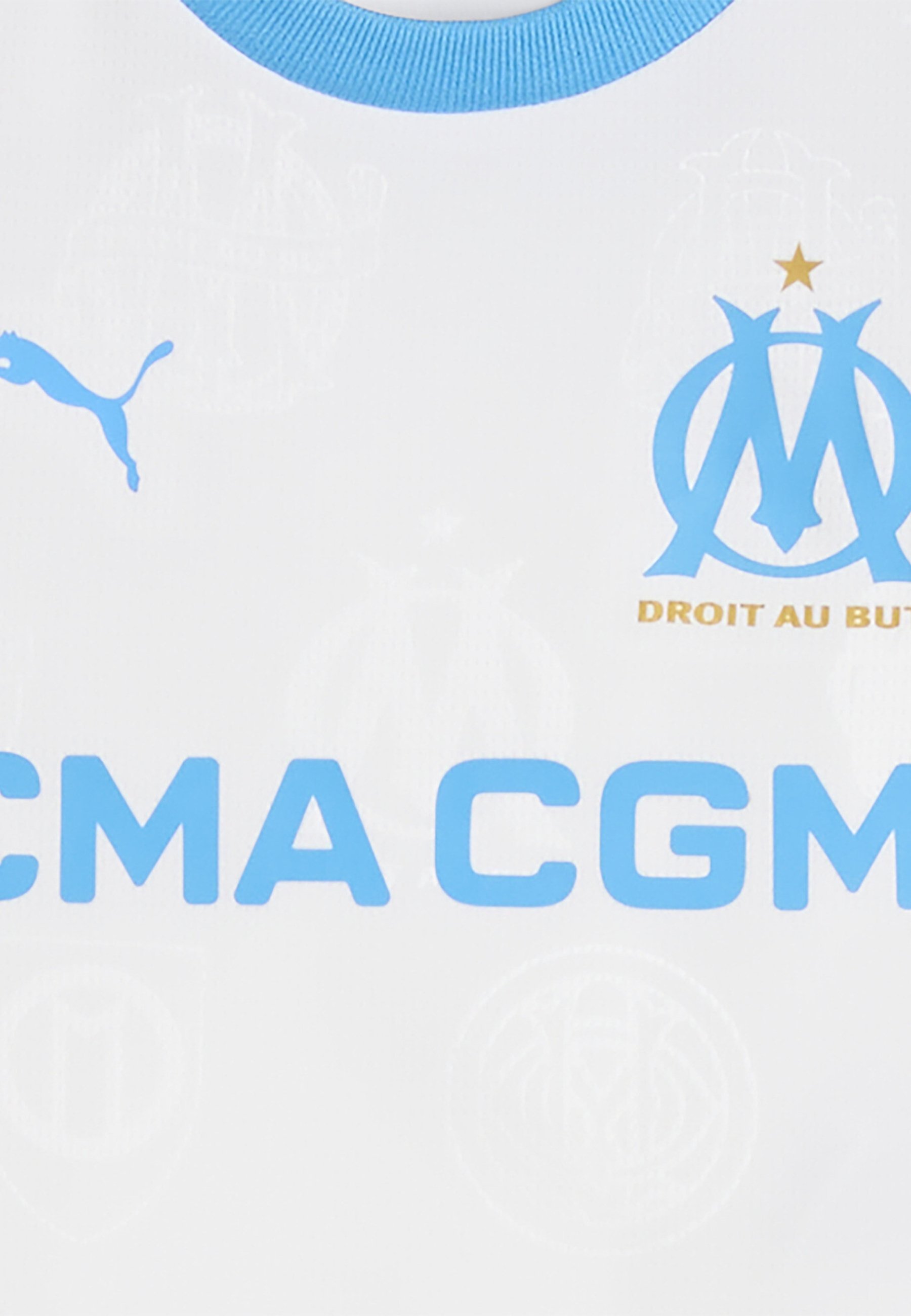 Puma OLYMPIQUE DE MARSEILLE HEIM SET - Shorts - wit azuurblauw