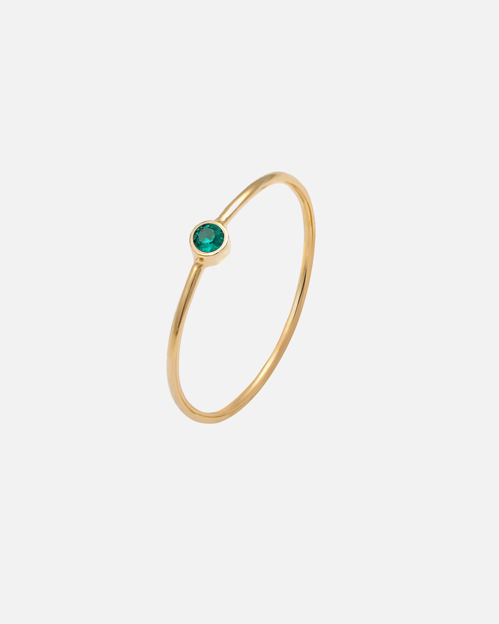 Elli Femmes Solitaire Pile Filigrane avec cristaux Vert en Argent Sterling 925 Plaqué Or