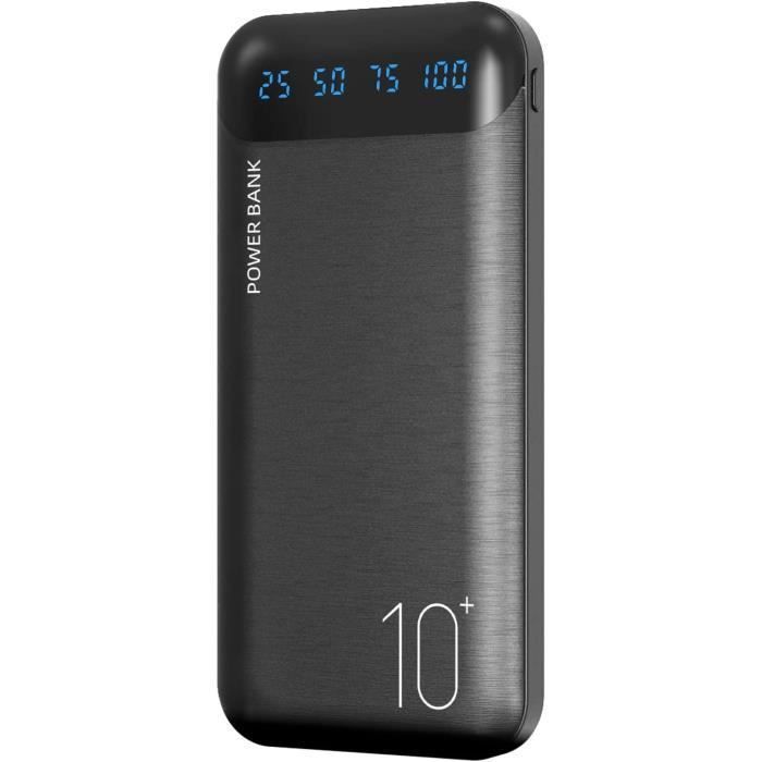 Batterie Externe, 22.5W Power Bank 10000mAh, Chargeur Portable Charge Rapide avec LED, Compatible avec iPhone Samsung Xiaomi Huawei