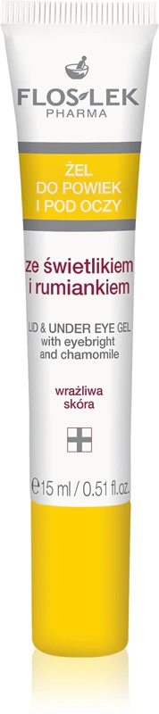 FlosLek Pharma acu kopšanas acu gels ar acu zibeni un kumelītēm