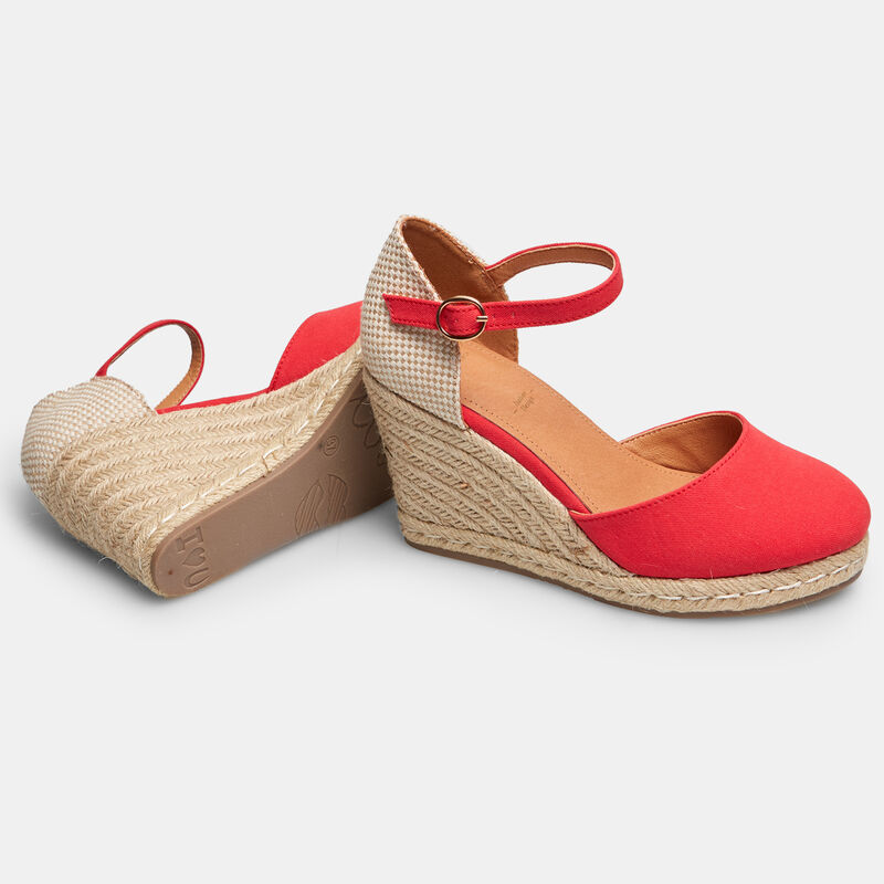 BATA Dam 8 cm kilklackade espadriller