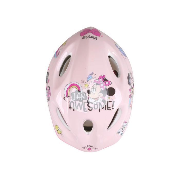 DISNEY Minnie Mouse Casque de vélo sûr pour fille, léger, réglable 52-56 cm