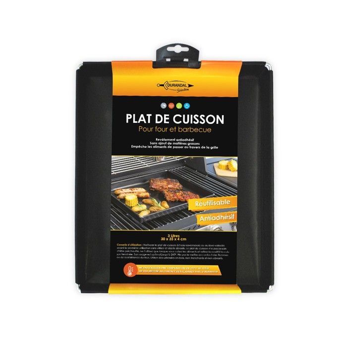 Bandeja para churrasco Durandal Selection de 3 litros | Assadeira grande para churrasco | Bandeja antiaderente para forno | Assadeira para forno