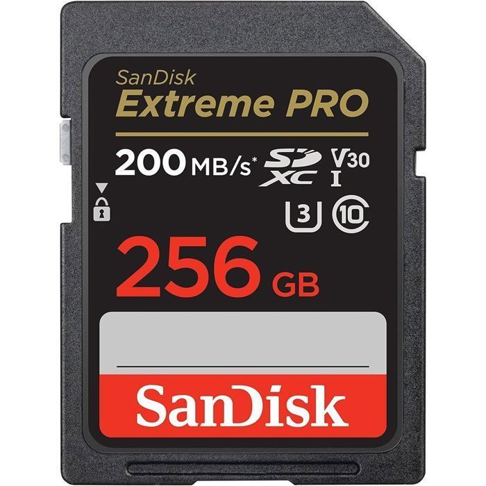 SanDisk 256GB Extreme PRO SDXC RescuePRO Deluxe card, up to 200MB/s, UHS-I, Class 10, U3, V30
