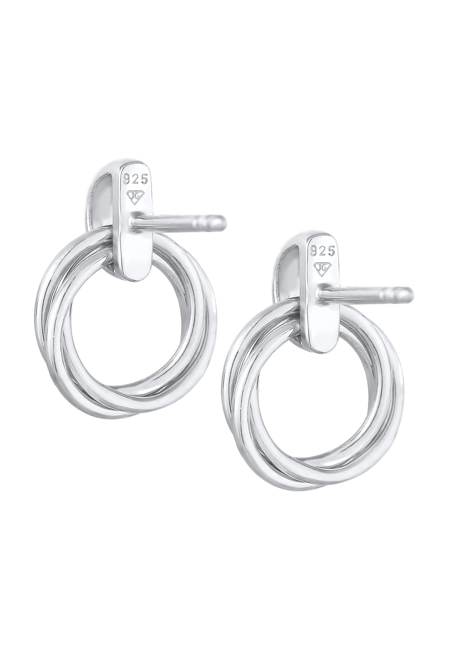 Elli Clous d'oreilles pour femmes Circles Blogger Trend en argent sterling 925