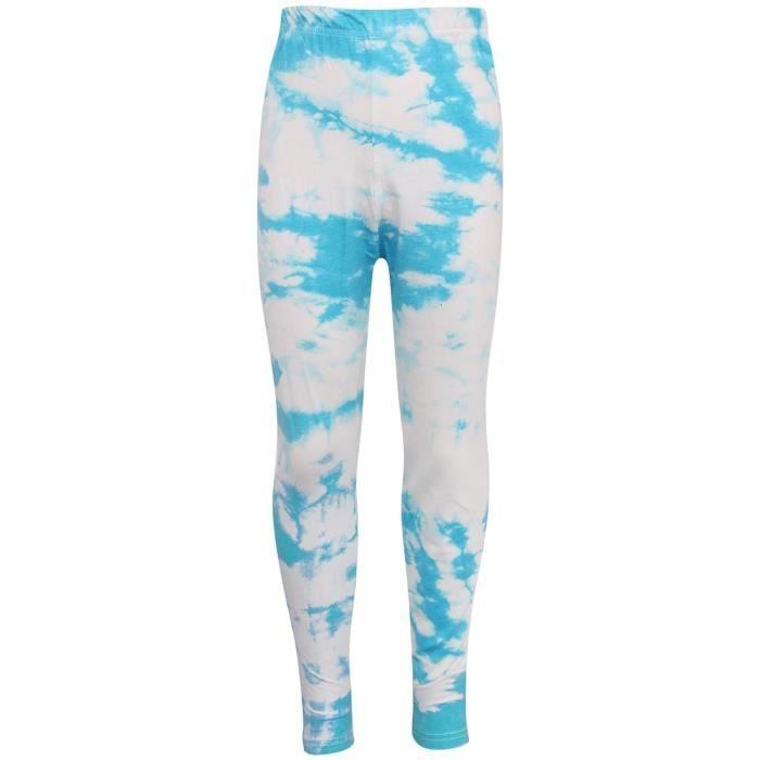 Conjunto de top corto y leggings tie-dye para niñas - Edades 5-13 - Azul - Niña - 100% poliéster