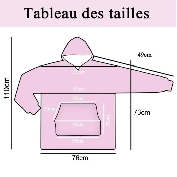 Jersey de manga larga a cuadros con capucha y bolsillo, sudadera con capucha de felpa cálida con bolsillo, 80x110cm, negro