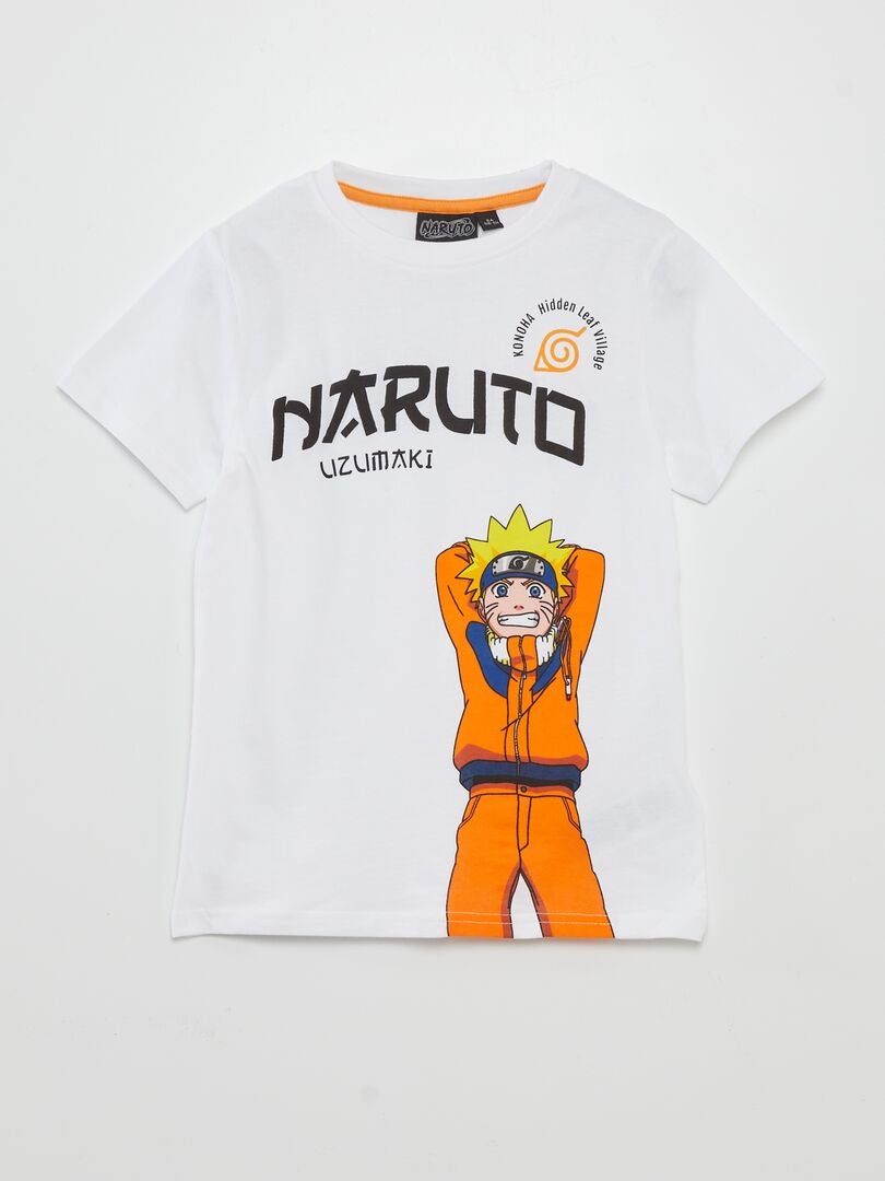 Camiseta de manga curta Naruto - Branca