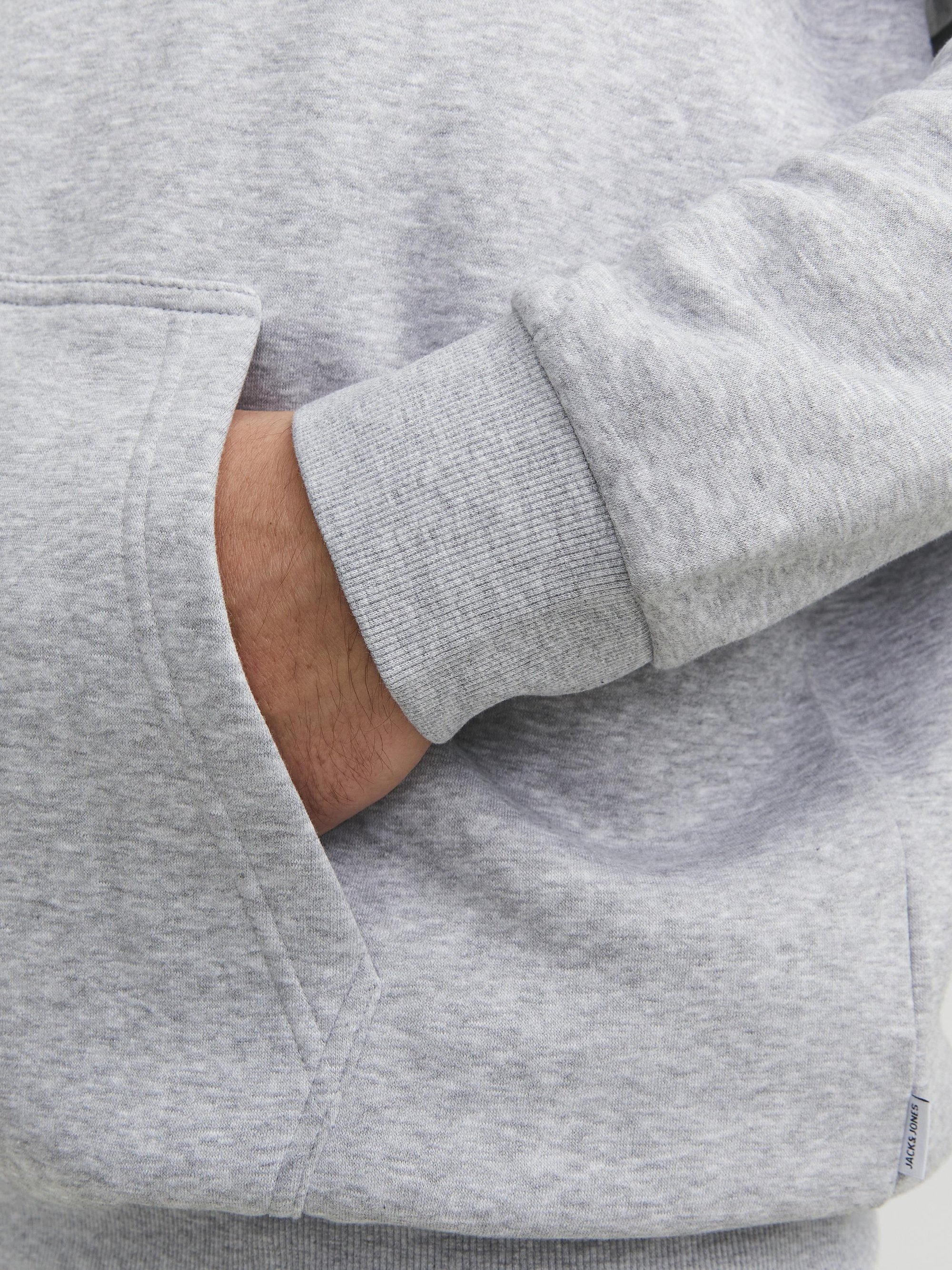 Jack & Jones JJEBRADLEY PLUS - Sweatshirt mit Reißverschluss - hellgrau meliert