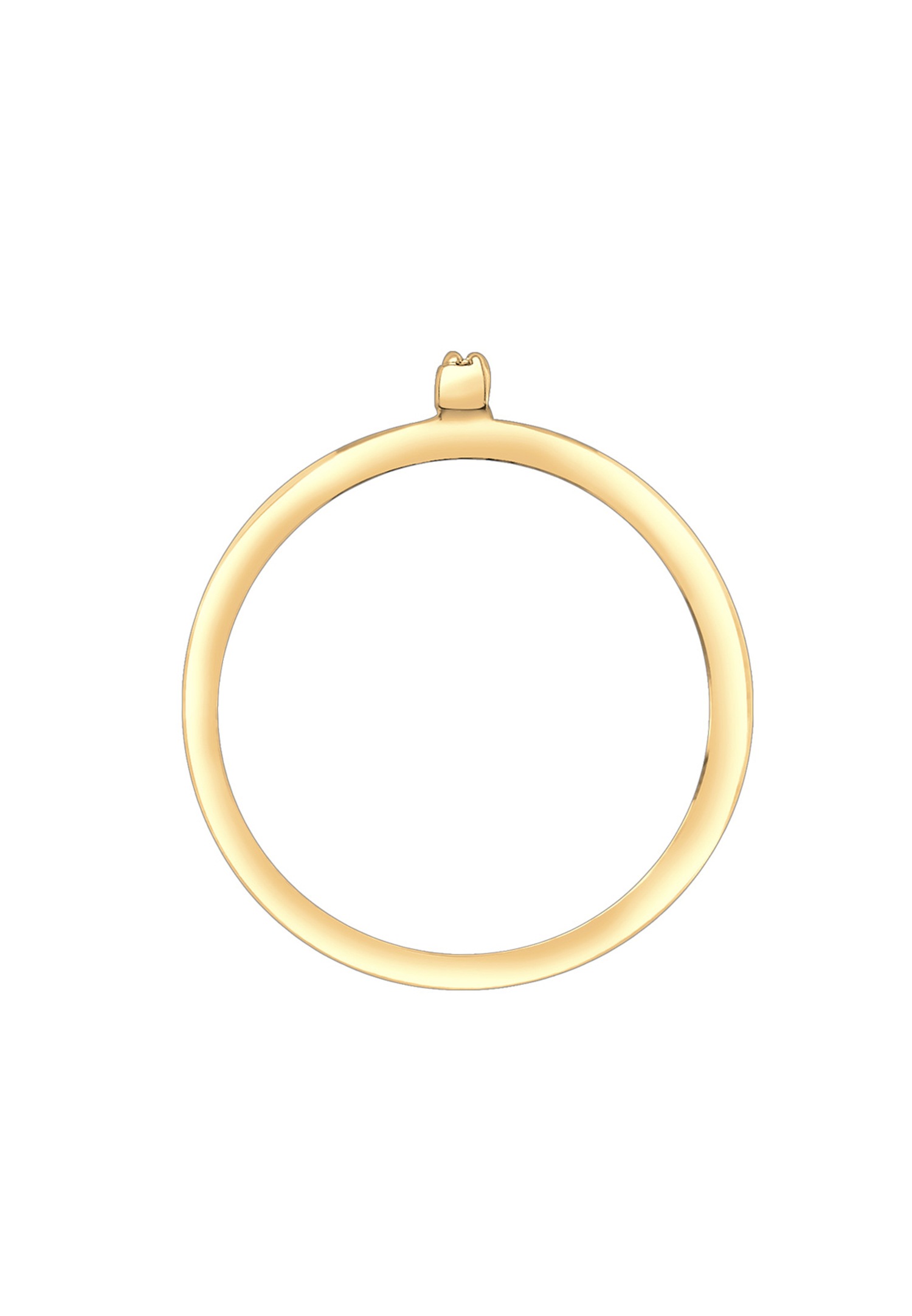Elli Géo Minimal Filigree Bague Femme (925/1000) Argent Cristal