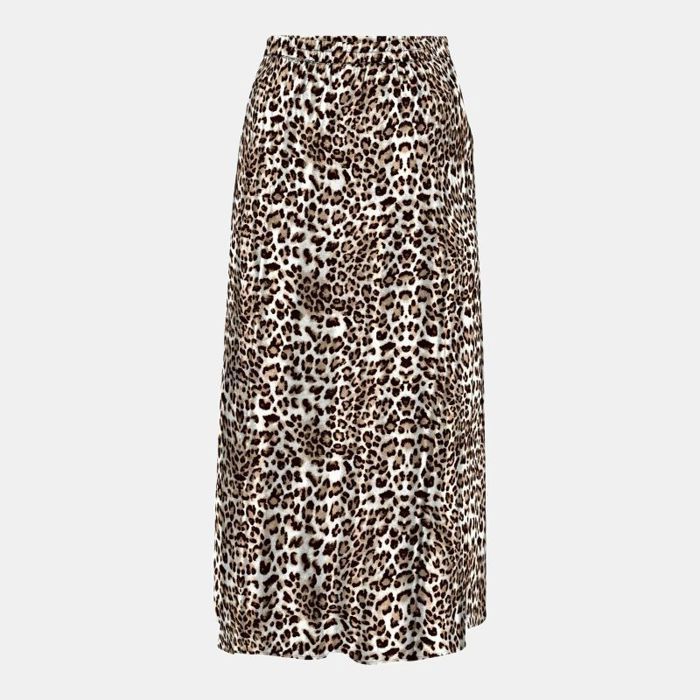 Saia longa feminina Easy Joy com estampa de leopardo da VERO MODA