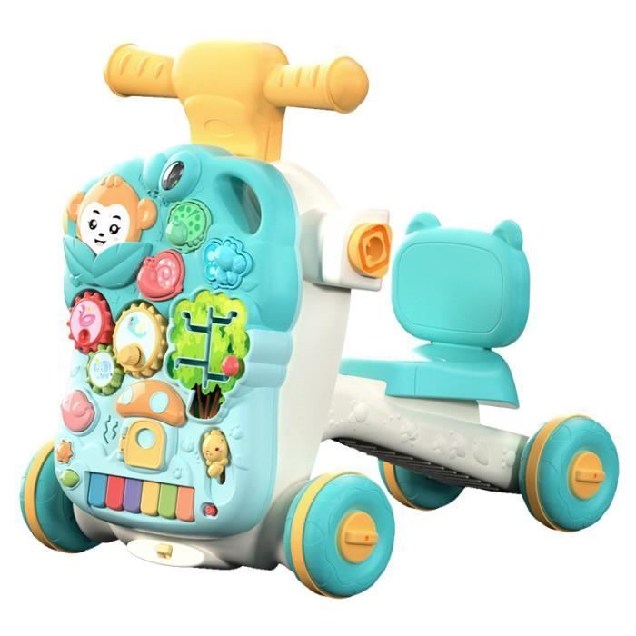 Girello 4 in 1, con seduta staccabile e tavolino attività, per bambini e bambine dai 6 ai 36 mesi.