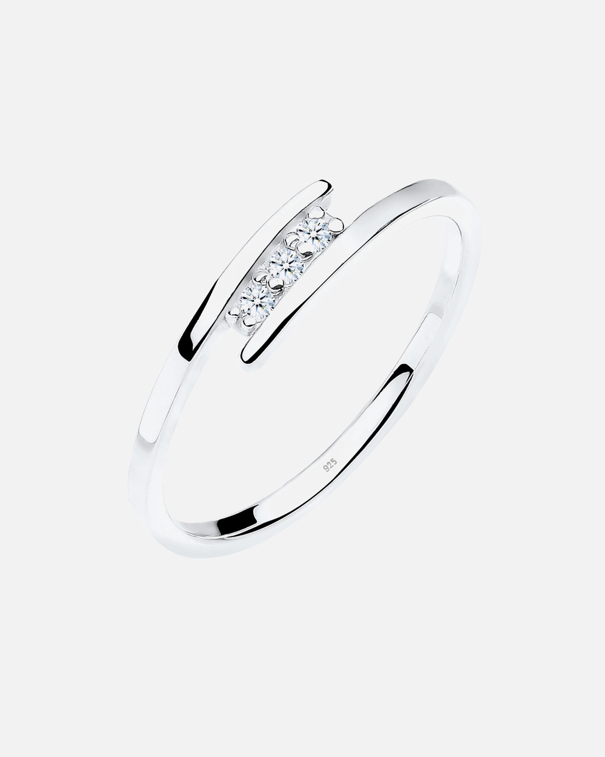 Elli DIAMONDS Femme Elégant Classique avec Diamant (0,04 ct.) en Argent Sterling 925